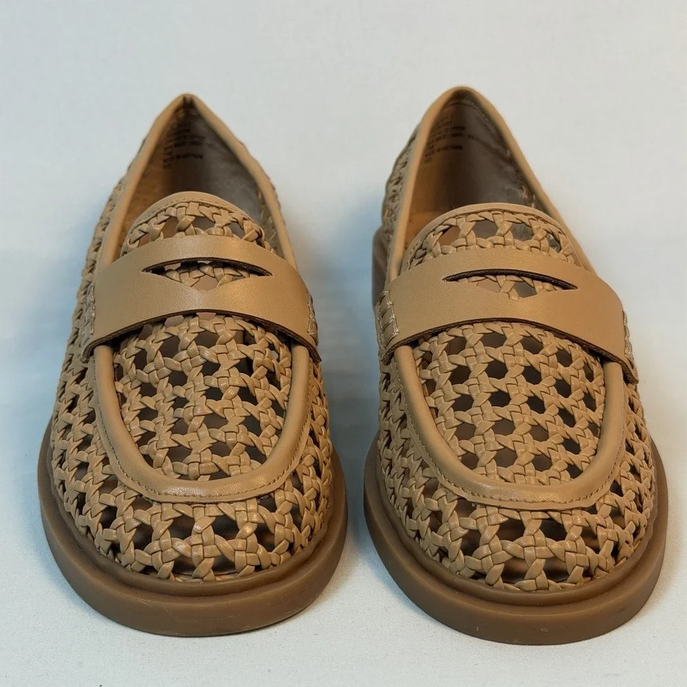On 34th Size-6.5M Women's Blaiya Tan Loafers Flats Shoes Woven